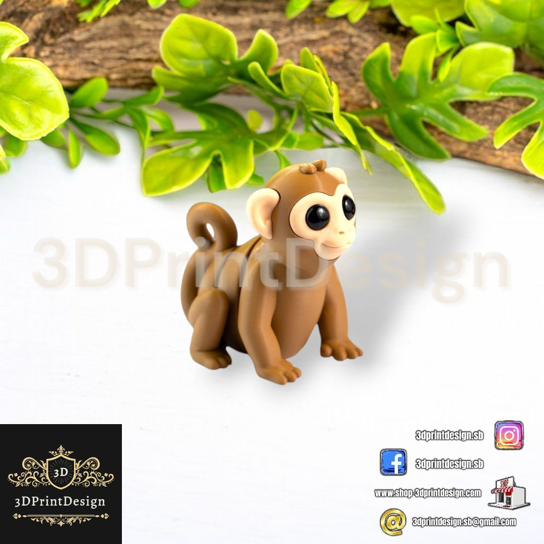 3D Fleksibilne Figurice - Majmun - 3DPrintDesign