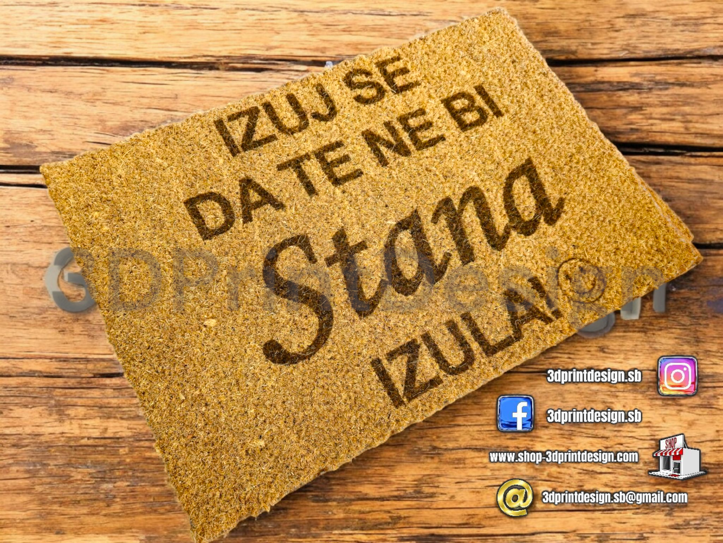 Personalizirani Otirači - Izuj se - 3DPrintDesign