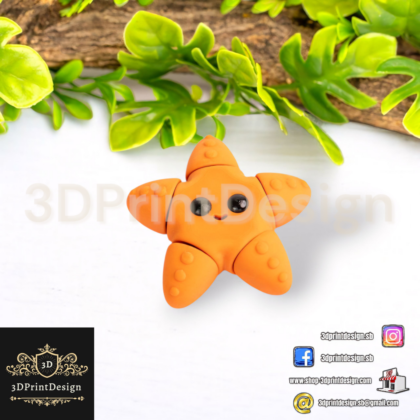 3D Fleksibilne Figurice  -  Morska Zvijezda - 3DPrintDesign