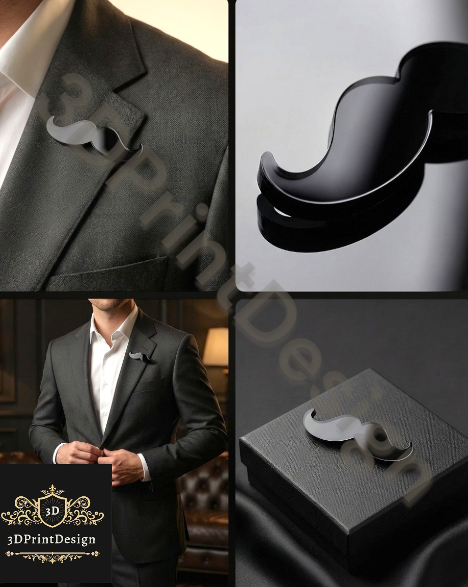 Brkovi za revere - crni pleksiglas