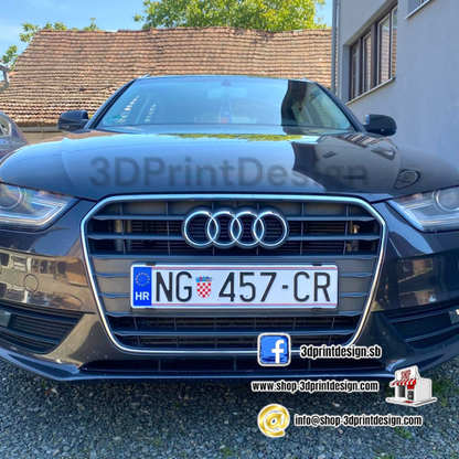 Frameless License Plate Holders - Invisible Plate Holder - Invisible Car Plate Holder - Enhance the look of your car! - Croatian product - Nevidljivi nosači za tablice- Nosači za Tablice bez Okvira- Kennzeichenhalter Rahmenloss - 3DPrintDesign - License Plate Holder - License Plate Frame - Frameless License Plate Holders  - Klik on nosači - Nevidljivi Nosači 