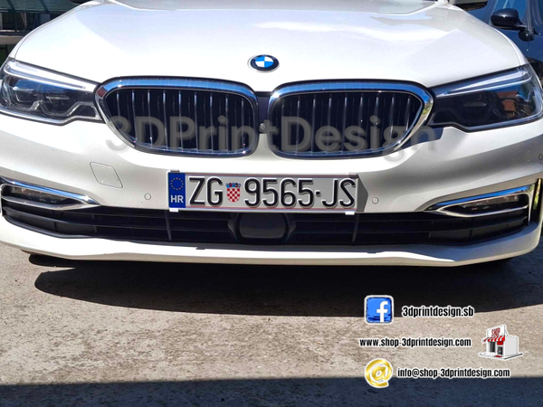 Frameless License Plate Holders - Invisible Plate Holder - Invisible Car Plate Holder - Enhance the look of your car! - Croatian product - Nevidljivi nosači za tablice- Nosači za Tablice bez Okvira- Kennzeichenhalter Rahmenloss - 3DPrintDesign - License Plate Holder - License Plate Frame - Frameless License Plate Holders  - Klik on nosači - Nevidljivi Nosači 