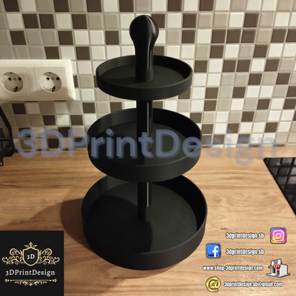 Elegantni Stalak za posluživanje - Etažer - 3DPrintDesign 