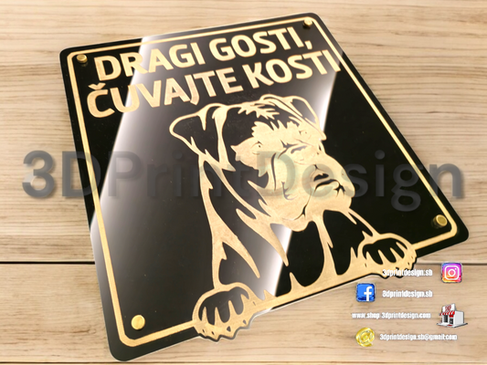 Moderna ploča psa - 3DPrintDesign  3DPrintDesign