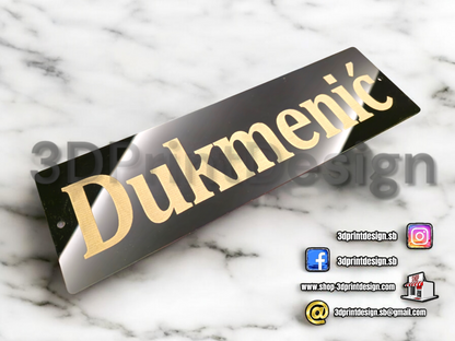 Moderna pločica za poštanski sandučić/ulazna vrata - 3DPrintDesign 