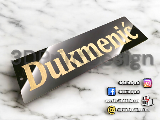 Moderna pločica za poštanski sandučić/ulazna vrata - 3DPrintDesign  3DPrintDesign