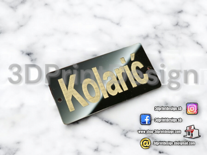 Moderna pločica za poštanski sandučić/ulazna vrata - 3DPrintDesign 