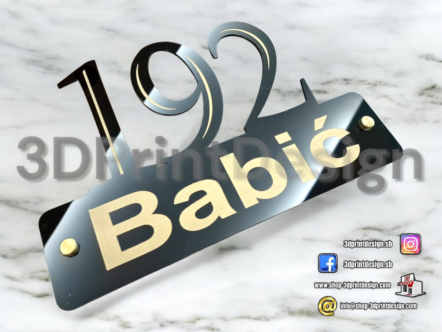 Modern House Number - Black acrylic (plexiglass) - Premium House Number - House Letters - Home Decor - Premium Look - Personalized Number - Premium kućni broj- Premium kućni brojevi - Kućni broj - House Sign - House Number - Home Sign Number - Home - Moderni kućni broj- Kućni brojevi - Dekoracije - Sve za kuću  - Sve za dom 
www.shop-3dprintdesign.com 