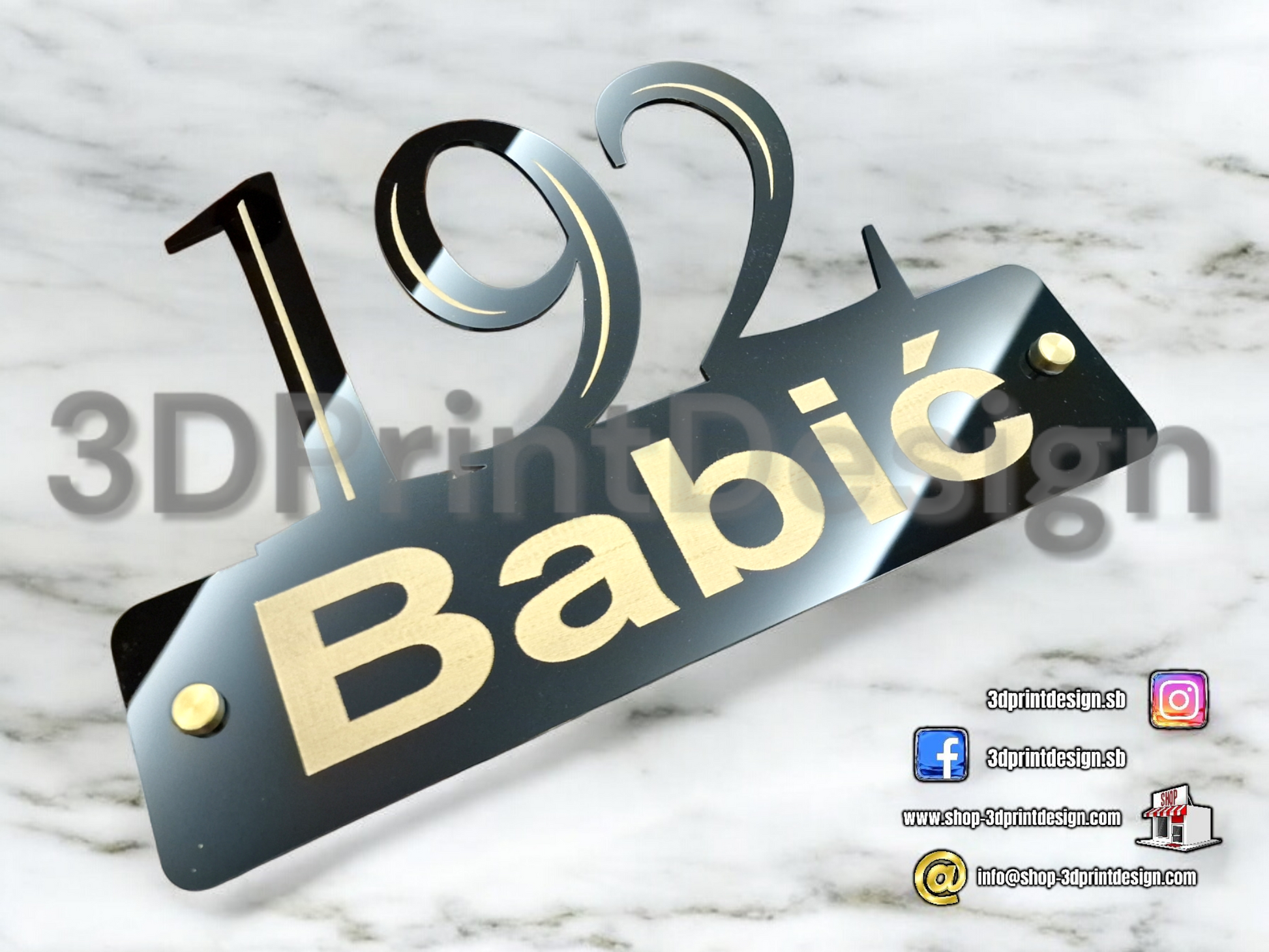 Modern House Number - Black acrylic (plexiglass) - Premium House Number - House Letters - Home Decor - Premium Look - Personalized Number - Premium kućni broj- Premium kućni brojevi - Kućni broj - House Sign - House Number - Home Sign Number - Home - Moderni kućni broj- Kućni brojevi - Dekoracije - Sve za kuću  - Sve za dom 
www.shop-3dprintdesign.com 