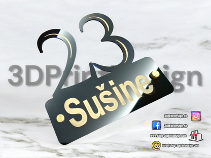 Modern House Number - Black acrylic (plexiglass) - Premium House Number - House Letters - Home Decor - Premium Look - Personalized Number - Premium kućni broj- Premium kućni brojevi - Kućni broj - House Sign - House Number - Home Sign Number - Home - Moderni kućni broj- Kućni brojevi - Dekoracije - Sve za kuću  - Sve za dom 
www.shop-3dprintdesign.com 