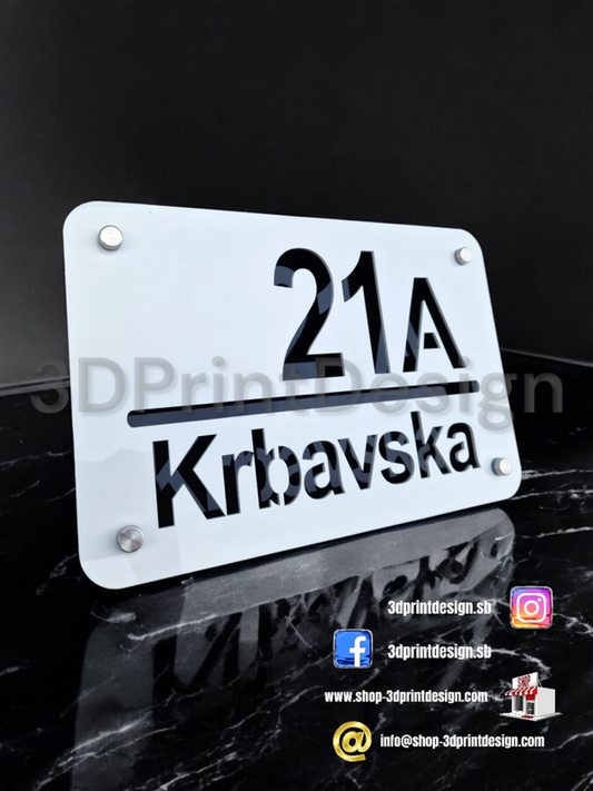 Modern House Number - Black acrylic (plexiglass) - Premium House Number - House Letters - Home Decor - Premium Look - Personalized Number - Premium kućni broj- Premium kućni brojevi - Kućni broj - House Sign - House Number - Home Sign Number - Home - Moderni kućni broj- Kućni brojevi - Dekoracije - Sve za kuću  - Sve za dom, kucni broj, kucni brojevi, oznake za kuću, reklama, reklame za tvrtku, logo, izrada loga - Useljenje - Poklon za Useljenje - Poklon - Rođendan - rodendan - ozn 3DPrintDesign