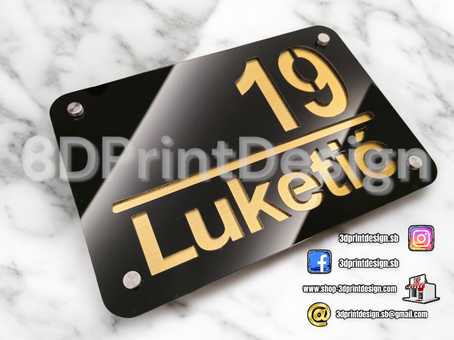 Modern House Number - Black acrylic (plexiglass) - Premium House Number - House Letters - Home Decor - Premium Look - Personalized Number - Premium kućni broj- Premium kućni brojevi - Kućni broj - House Sign - House Number - Home Sign Number - Home - Moderni kućni broj- Kućni brojevi - Dekoracije - Sve za kuću  - Sve za dom 
www.shop-3dprintdesign.com 