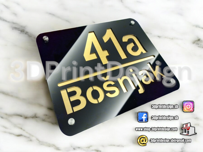 Modern House Number - Black acrylic (plexiglass) - Premium House Number - House Letters - Home Decor - Premium Look - Personalized Number - Premium kućni broj- Premium kućni brojevi - Kućni broj - House Sign - House Number - Home Sign Number - Home - Moderni kućni broj- Kućni brojevi - Dekoracije - Sve za kuću  - Sve za dom 
www.shop-3dprintdesign.com 