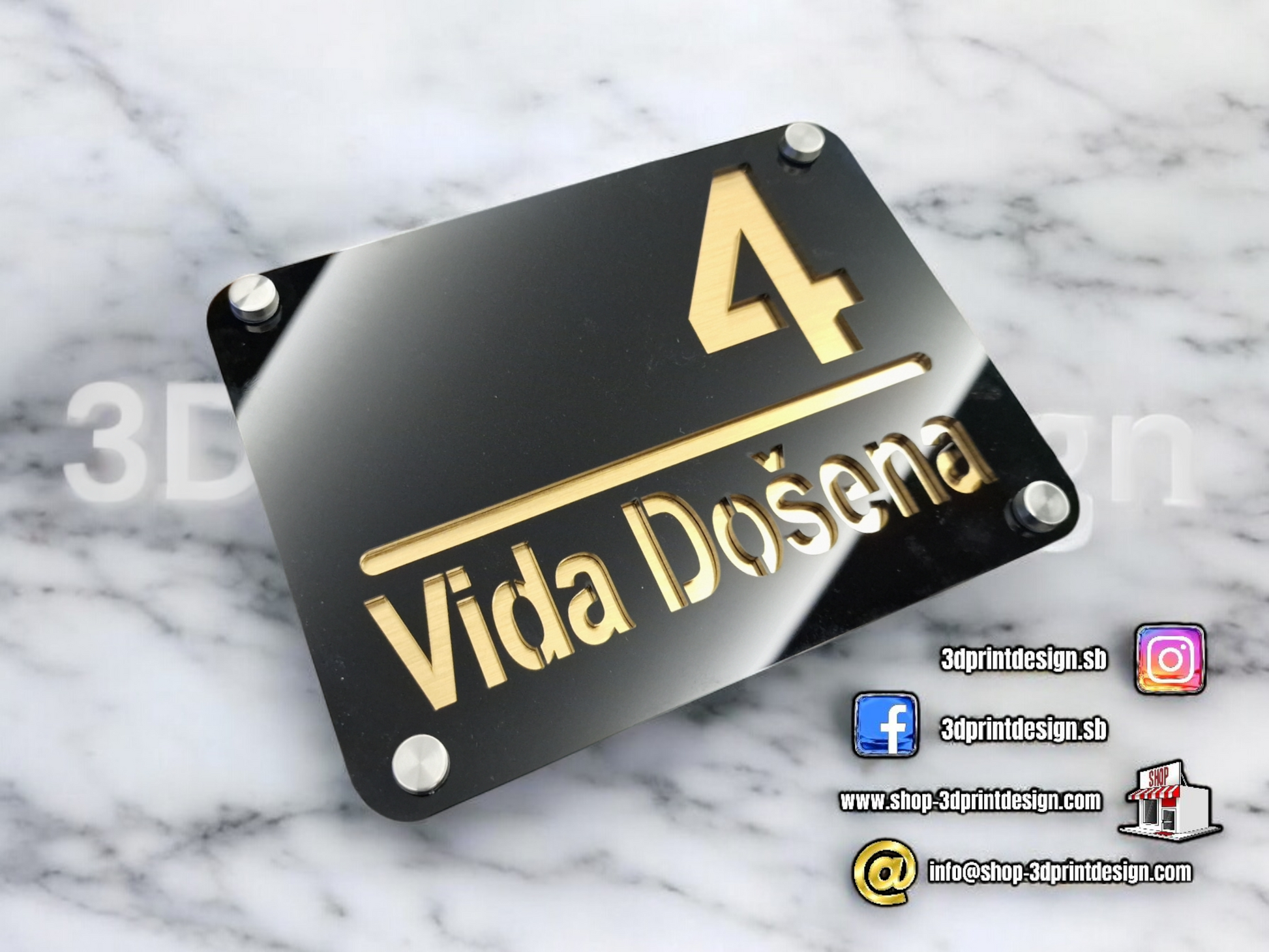 Modern House Number - Black acrylic (plexiglass) - Premium House Number - House Letters - Home Decor - Premium Look - Personalized Number - Premium kućni broj- Premium kućni brojevi - Kućni broj - House Sign - House Number - Home Sign Number - Home - Moderni kućni broj- Kućni brojevi - Dekoracije - Sve za kuću  - Sve za dom 
www.shop-3dprintdesign.com 