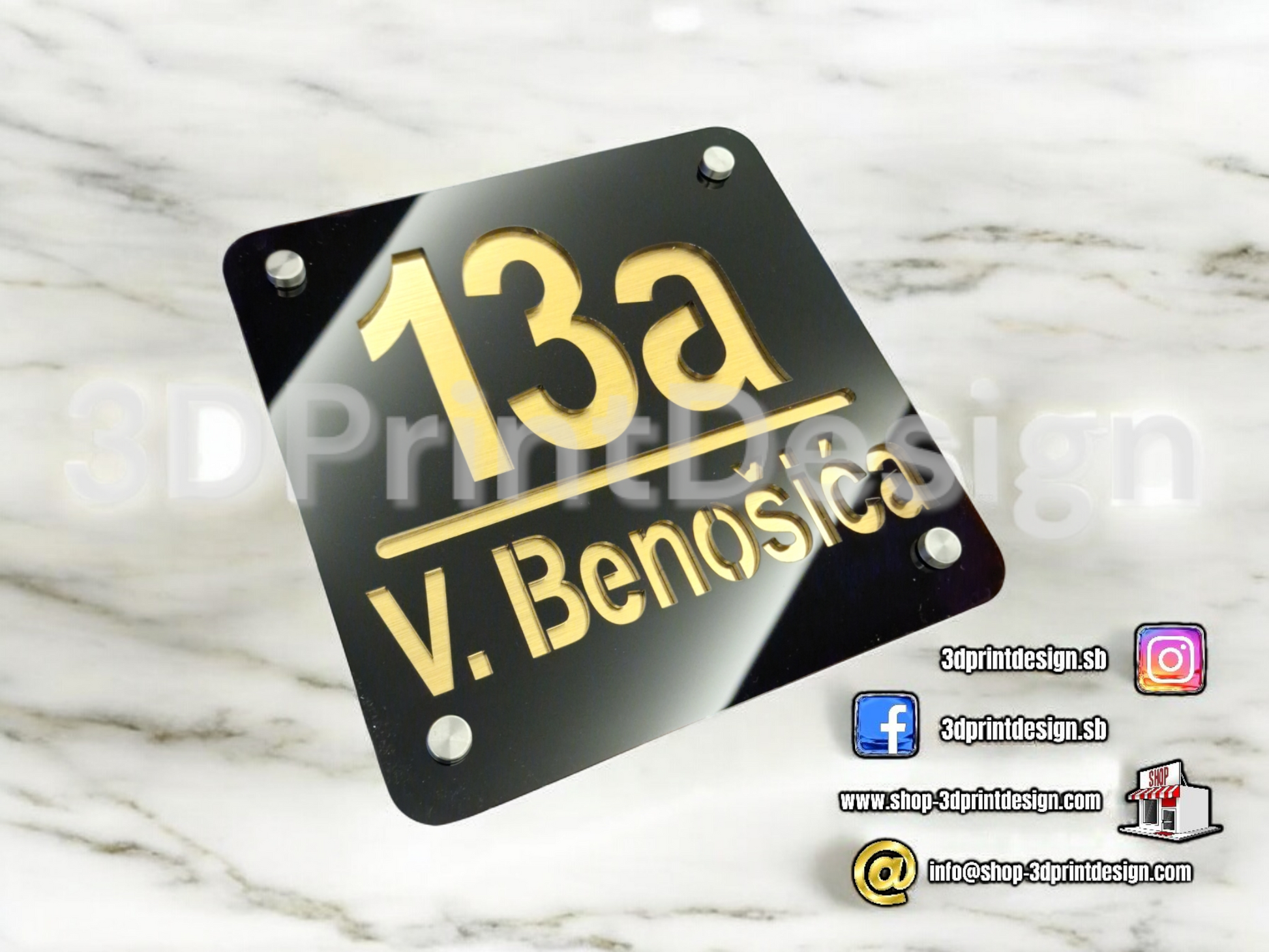 Modern House Number - Black acrylic (plexiglass) - Premium House Number - House Letters - Home Decor - Premium Look - Personalized Number - Premium kućni broj- Premium kućni brojevi - Kućni broj - House Sign - House Number - Home Sign Number - Home - Moderni kućni broj- Kućni brojevi - Dekoracije - Sve za kuću  - Sve za dom 
www.shop-3dprintdesign.com 