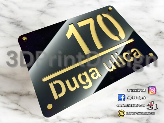 Moderni kućni broj na ploči, kucni brojevi, broj za kucu 3DPrintDesign