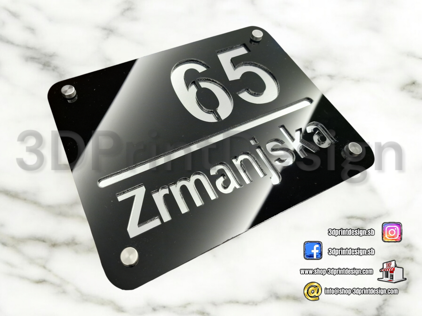 Modern House Number - Black acrylic (plexiglass) - Premium House Number - House Letters - Home Decor - Premium Look - Personalized Number - Premium kućni broj- Premium kućni brojevi - Kućni broj - House Sign - House Number - Home Sign Number - Home - Moderni kućni broj- Kućni brojevi - Dekoracije - Sve za kuću  - Sve za dom 
www.shop-3dprintdesign.com 