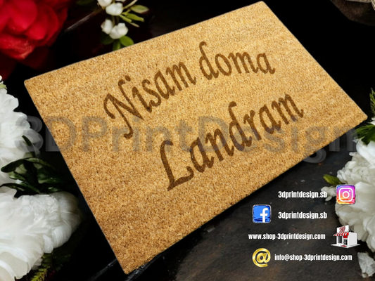 Personalizirani Otirači od kokosovih vlakana - Nisam doma - 3DPrintDesign  3DPrintDesign