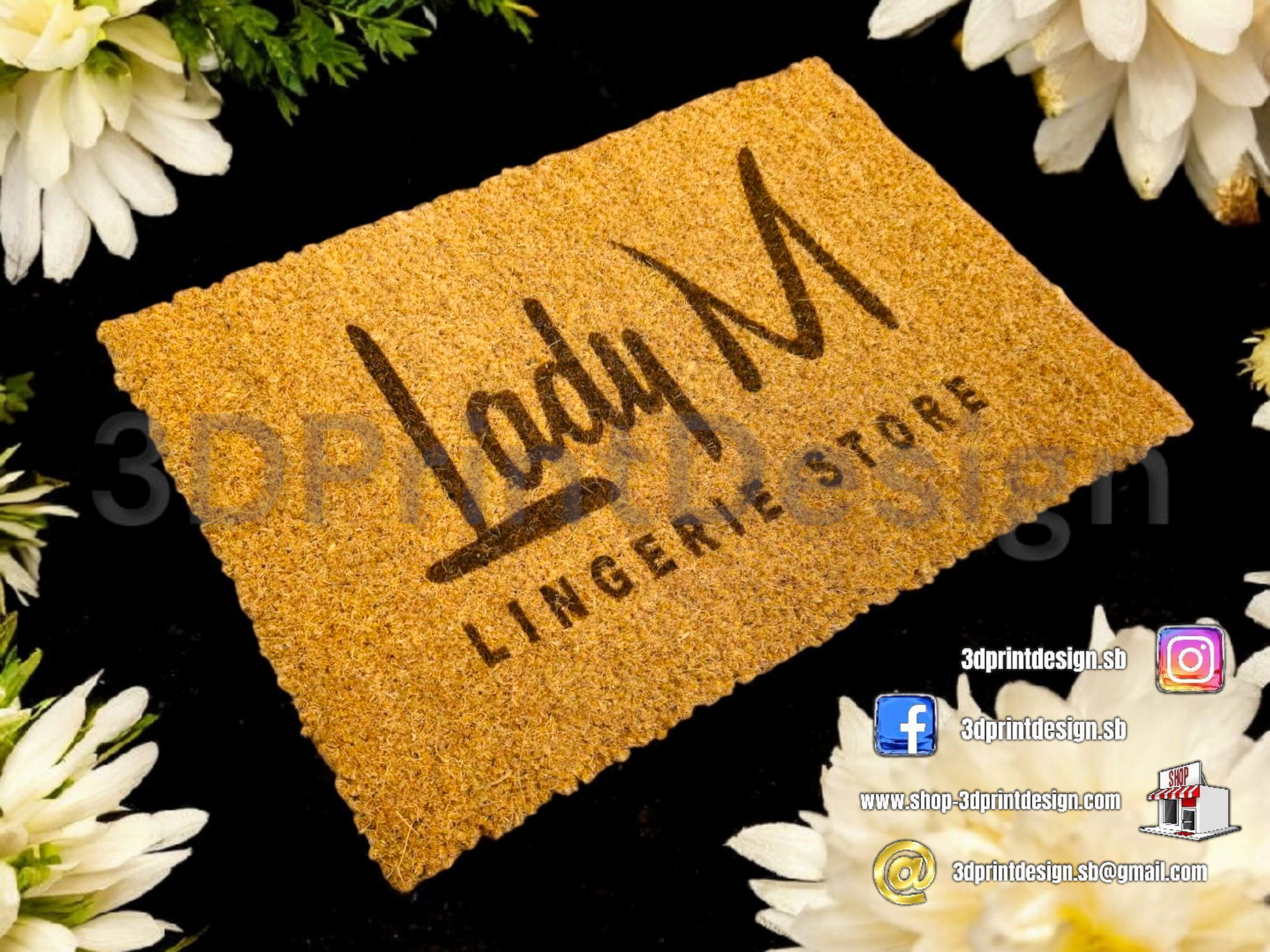 Personalizirani Otirači od kokosovih vlakana - 3DPrintDesign, personalizirani otiraci, personalizirani otirač, ulazna vrata, dvorište, poklon, rođendan, prezime, ideje za poklon, kokosova vlakna, obitelj, dom, kuća, logo tvrtke, izrada loga, promo materijali, privjesci, vizitke