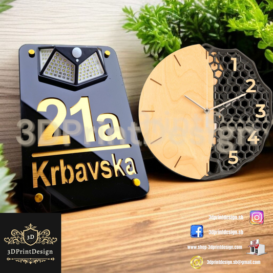 Zidni satovi kucne dekoracije broj za kucu kucni broj cijena 3DPrintDesign
