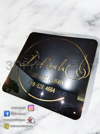 Premium reklama Vaše trvtke - Crni pleksiglas - 3DPrintDesign 