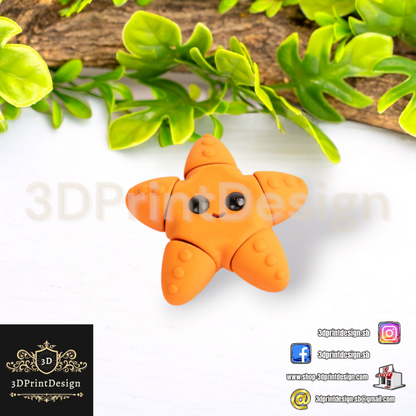 3D Fleksibilne Figurice  -  Morska Zvijezda - 3DPrintDesign 