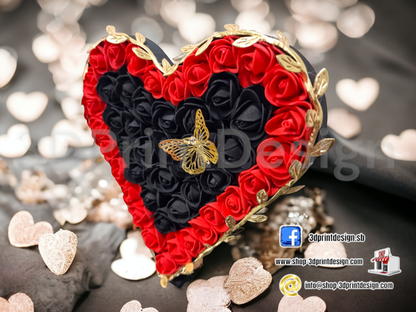Srce sa ružama - 3DPrintDesign 