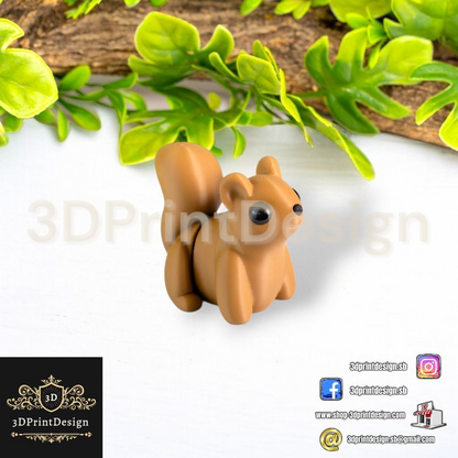 3D Fleksibilne Figurice  -  Vjeverica - 3DPrintDesign 