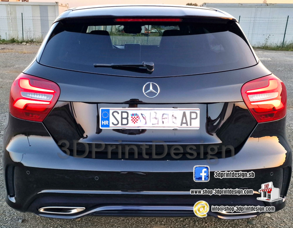 Frameless License Plate Holders - Invisible Plate Holder - Invisible Car Plate Holder - Enhance the look of your car! - Croatian product - Nevidljivi nosači za tablice- Nosači za Tablice bez Okvira- Kennzeichenhalter Rahmenloss - 3DPrintDesign - License Plate Holder - License Plate Frame - Frameless License Plate Holders  - Klik on nosači - Nevidljivi Nosači 
www.shop-3dprintdesign.com
Mercedes - Mercedes a klasa