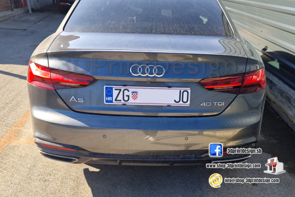 Frameless License Plate Holders - Invisible Plate Holder - Invisible Car Plate Holder - Enhance the look of your car! - Croatian product - Nevidljivi nosači za tablice- Nosači za Tablice bez Okvira- Kennzeichenhalter Rahmenloss - 3DPrintDesign - License Plate Holder - License Plate Frame - Frameless License Plate Holders  - Klik on nosači - Nevidljivi Nosači 
www.shop-3dprintdesign.com
Audi a5