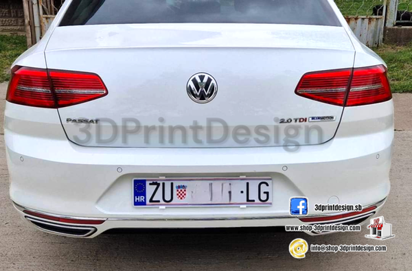 Frameless License Plate Holders - Invisible Plate Holder - Invisible Car Plate Holder - Enhance the look of your car! - Croatian product - Nevidljivi nosači za tablice- Nosači za Tablice bez Okvira- Kennzeichenhalter Rahmenloss - 3DPrintDesign - License Plate Holder - License Plate Frame - Frameless License Plate Holders  - Klik on nosači - Nevidljivi Nosači 
www.shop-3dprintdesign.com
Passat - VW