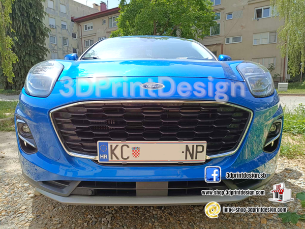 Bijeli Nosači za Tablice bez Okvira - 3DPrintDesign 