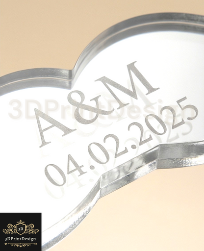 Brkovi za izradu revera sa datum vjenčanja i inicijalima