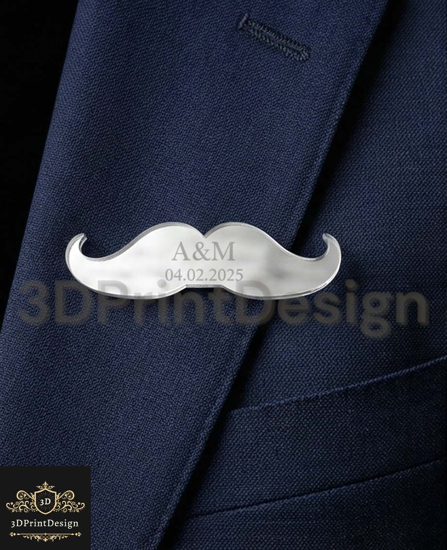 Graviranje na rever Inicijali i datum vjenčanja 